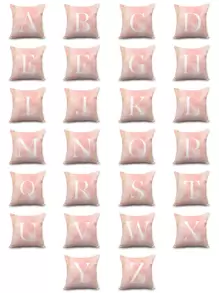 1 Chữ Đồ Họa Đệm Mà Không Cần Chất Độn, Chất Liệu Vải Hiện Đại Gối Cho Trang Trí Nhà - Hồng - Xem 1