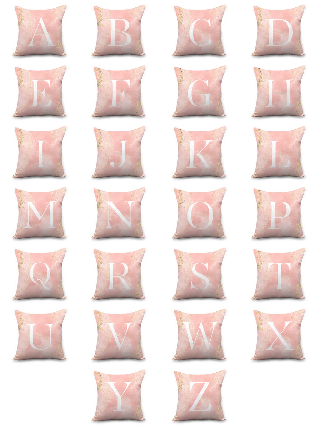 1 Chữ Đồ Họa Đệm Mà Không Cần Chất Độn, Chất Liệu Vải Hiện Đại Gối Cho Trang Trí Nhà - Hồng - Xem 1