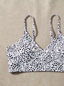 Bikini in họa tiết Dalmatian cho bãi biển mùa hè - Đen và trắng - Xem 3