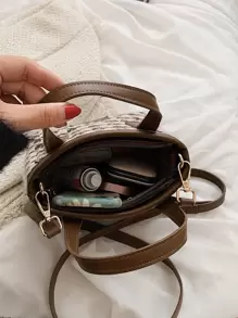 千鳥格圖案水桶包 - 彩色 - 查看 8