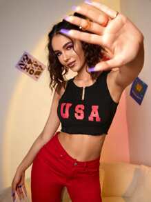 Áo hai dây Lá thư Giải trí - màu đen - Xem 1