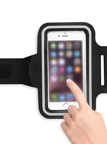 7 pulgadas Bolso de brazo de celular impermeable - Negro - Ver 2