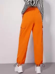 SHEIN Pantalones cargo neón naranja - Naranja - Ver 3