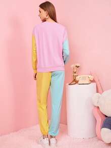 SHEIN Bộ đồ hai mảnh nữ Túi Khối Màu Sẵn sàng - Nhiều màu - Xem 3