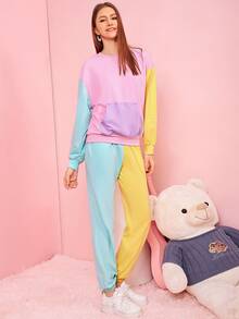 SHEIN Bộ đồ hai mảnh nữ Túi Khối Màu Sẵn sàng - Nhiều màu - Xem 5