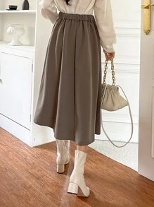 DAZY 高腰褶饰半身裙，返校服