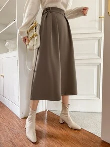 DAZY 高腰褶饰半身裙，返校服