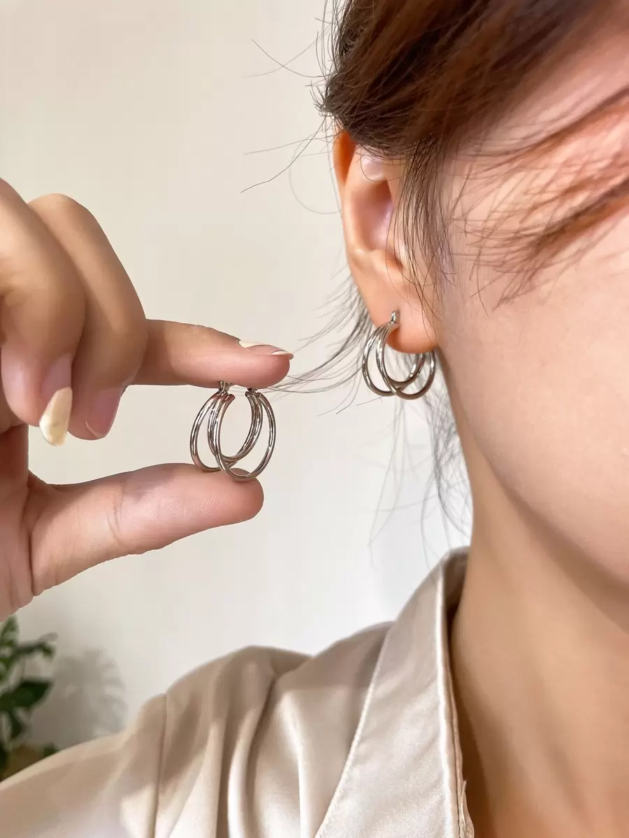 DAZY 纯色多层环形耳环