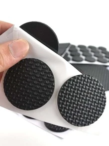 Almohadilla de pie de mesa antideslizante de 30 piezas, pegatina de pierna de silla redonda de EVA negra, para oficina en casa - Negro - Ver 3