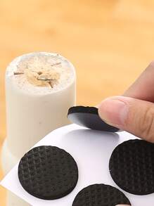 Almohadilla de pie de mesa antideslizante de 30 piezas, pegatina de pierna de silla redonda de EVA negra, para oficina en casa - Negro - Ver 4