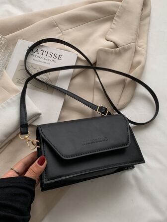 Fashion Letter Graphic Wallet Multi-Layer Square Crossbody Bag Women's PU Leather Clutch Phone Purse Lightweight,Business Casual Mini Letter Graphic Flap Crossbody Bag For Teen Girls Women College Students,Rookies & White-collar Workers Perfect for Office,College,Work ,Business,Commute,Outdoors, Travel, Outings