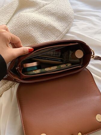 Lightweight, Business Casual Vintage Design Flap Square Bag For Teen Girls Women College Students, Rookies & White-Collar Workers Perfect For Office, College, Work, Business, Commute, Outdoors, Travel, Outings, Retro Inspired Bag, Retro Inspired Vintage Bag For Women