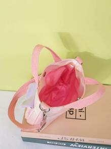 Complimentary Rabbit Cartoon Shoulder Bag For Teens, Girls Crossbody Handbag - Pink - View 5