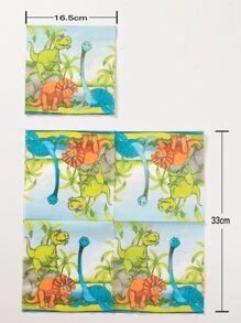 20 peças de guardanapo descartável com padrão de dinossauro - Multicolorido - Ver 4
