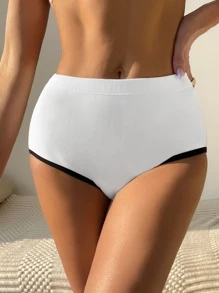 Fire Print Ruched Bikini Bottom, For Summer Beach Vacation