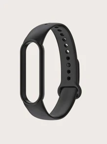 Silicone Watchband Compatible With Xiaomi - Black - View 4