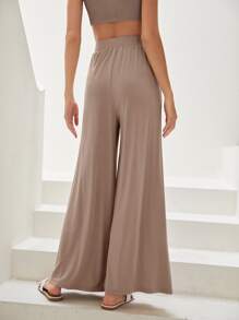 MOTF PREMIUM VISCOSE WIDE-LEG SLEEP TROUSERS - Dusty Pink - View 2