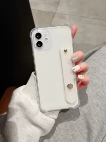 Clear Phone Case With Wristband Holder - Clear - View 1