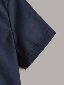 SHEIN Toddler Boys Colourblock Mock Neck Shirt - Multicolor - View 4