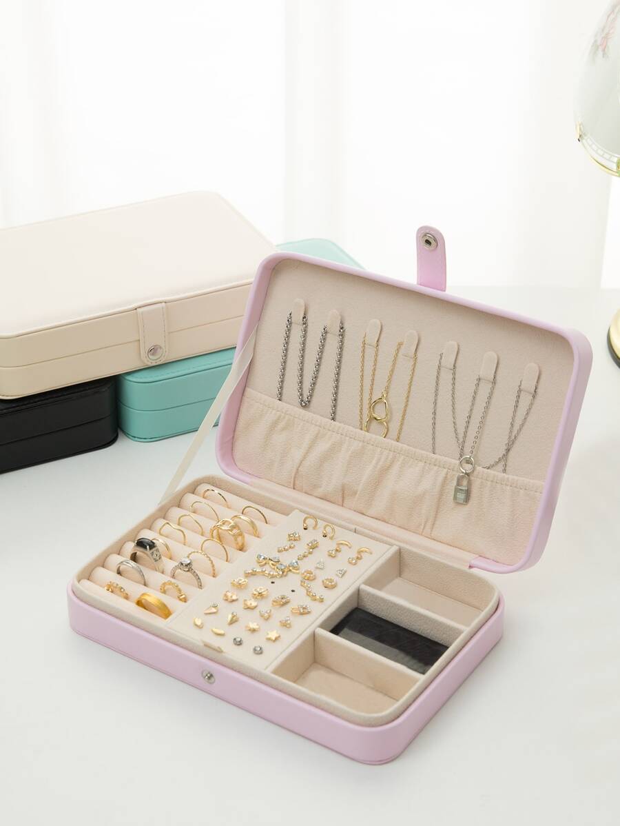 1pc 2 Layers Random Color Jewelry Box - Multicolor - View 1