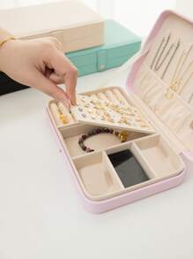 1pc 2 Layers Random Color Jewelry Box - Multicolor - View 5