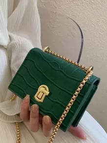 Fashion Design Shoulder Bag - Green - View 2