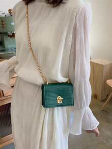 Fashion Design Shoulder Bag - Green - View 3