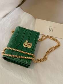 Fashion Design Shoulder Bag - Green - View 4
