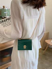 Fashion Design Shoulder Bag - Green - View 5