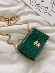 Fashion Design Shoulder Bag - Green - View 6