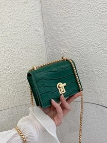 Fashion Design Shoulder Bag - Green - View 7