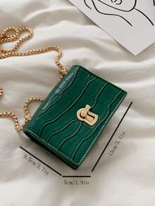 Fashion Design Shoulder Bag - Green - View 8