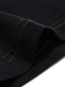 Manfinity Homme 男士撞色字母圖案連帽T恤 - 彩色 - 查看 6