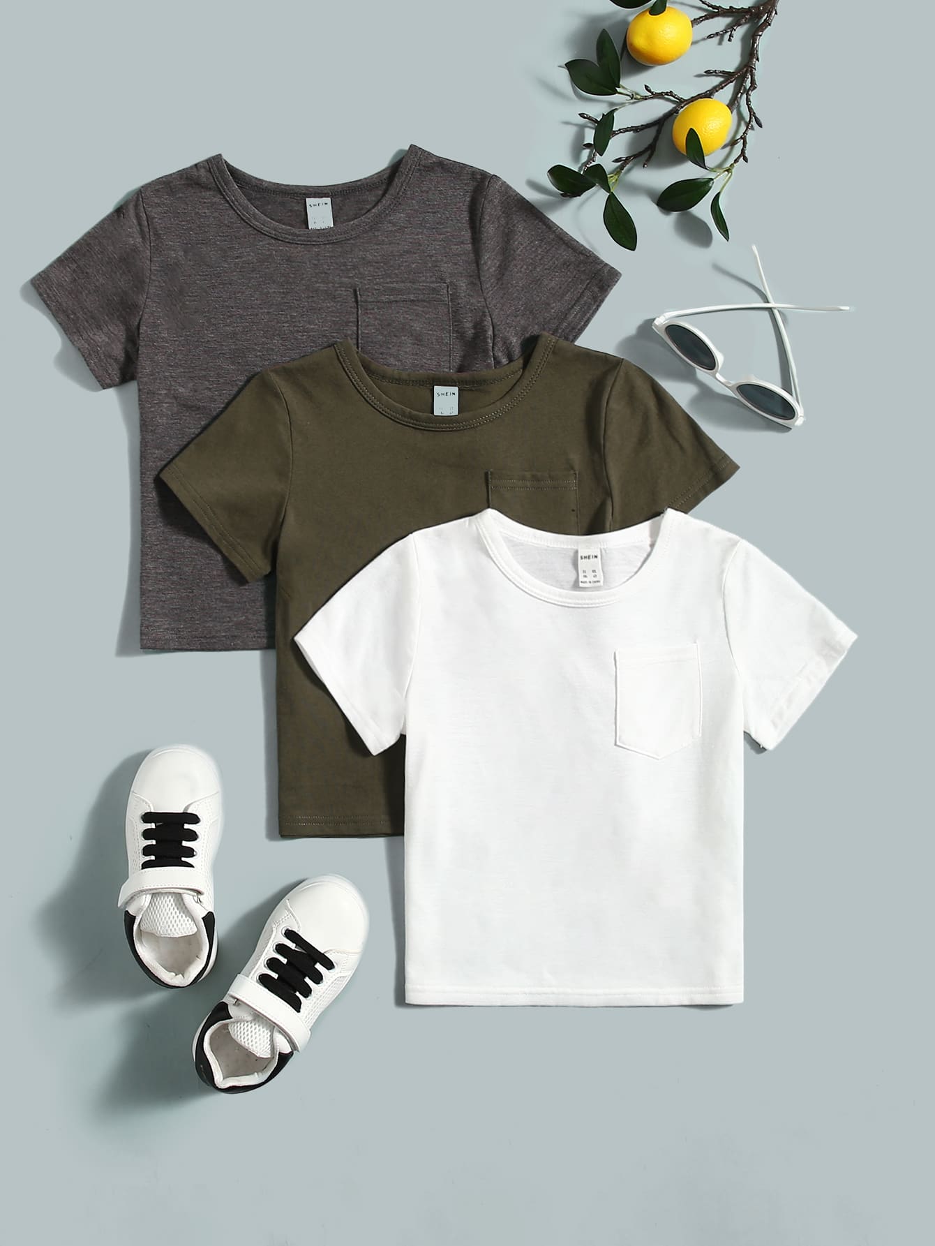 SHEIN Young Boy Simple, Fashionable, Comfortable And Classic Solid Color T-Shirt
