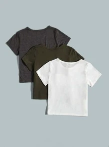 SHEIN Young Boy Simple, Fashionable, Comfortable And Classic Solid Color T-Shirt