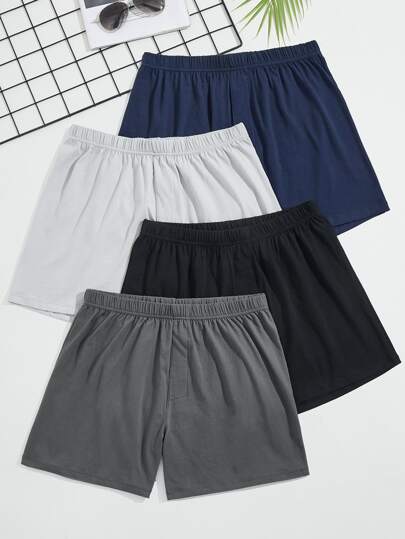 Homme 4 pièces Boxer unicolore