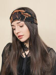 多用途花卉圖案圍巾 - 彩色 - 查看 1