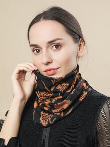 多用途花卉圖案圍巾 - 彩色 - 查看 2