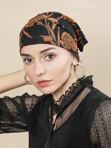 多用途花卉圖案圍巾 - 彩色 - 查看 3