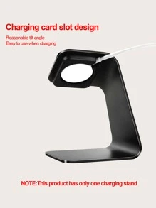 1 pieza soporte cargador simple compatible con Apple Watch - Negro - Ver 4