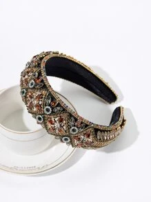 Rhinestone Decor Headband - Multicolor - View 2