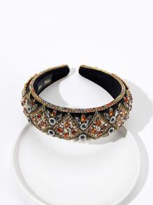 Rhinestone Decor Headband - Multicolor - View 3