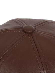 Men Solid Baseball Cap - Brown - View 3