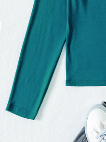 Áo thun nữ màu trơn Giải trí - Màu xanh ngọc - Xem 4