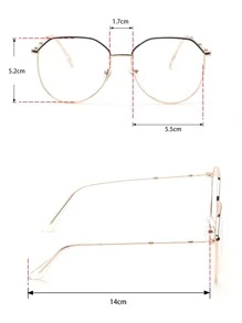 Metal Frame Glasses - Clear - View 6