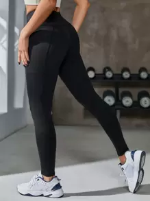 Easithlete 3pcs Absorbs Sweat Breathable Softness Sports Leggings Without Phone Pocket - Multicolor - View 2