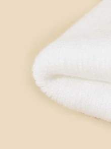 1 Mũ len beanie màu trơn dành cho nữ, thời trang và đa năng cho trang phục thường ngày, đi làm, mua sắm vào mùa thu/đông - trắng - Xem 4