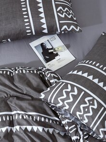 Bộ vỏ chăn có họa tiết hình học không có chất độn - Nhiều màu - Xem 5