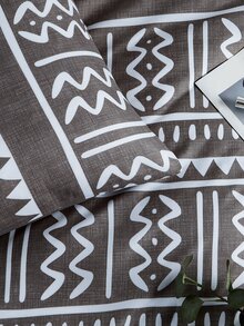 Bộ vỏ chăn có họa tiết hình học không có chất độn - Nhiều màu - Xem 8