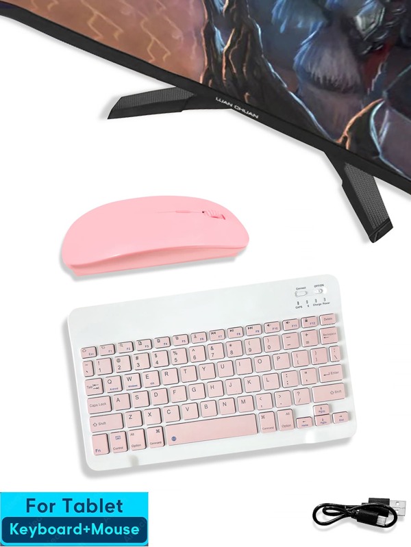 10 Inch Color Block Keyboard & Mouse Combo SHEIN USA